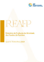 Capa do Relatório de evolução da Atividade dos Fundos de Pensões referente ao 4º trimestre de 2021