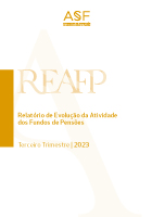 Capa do Relatório de evolução da Atividade dos Fundos de Pensões referente ao 3º trimestre de 2023