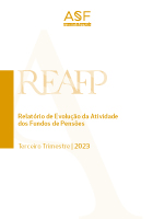 Capa do Relatório de evolução da Atividade dos Fundos de Pensões referente ao 3º trimestre de 2023